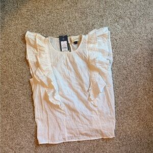 Universal Threads White Ruffled Women's Top
